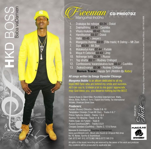 Stream and download Freeman's new album titled 'Mangoma iHobho'