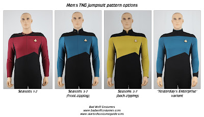 Star Trek TNG Men's Jumpsuit Sewing Pattern