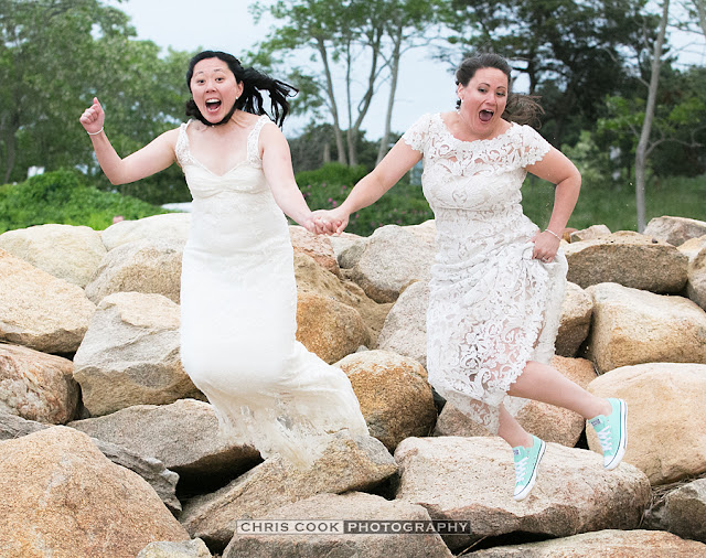 Cape Cod wedding blog photo from Chris Cook Photography about Kali & Kasey sneak peek – Chequessett Yacht Club