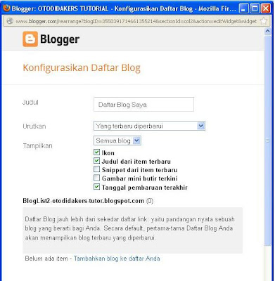 Cara Menambah Widget Di Blog