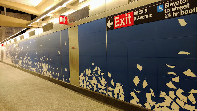 "Ландшафтний план". Сара Шзі. Станція метро "96th Street". Нью-Йорк ("Blueprint for a Landscape".Sarah Sze. 96th Street subway station, NYC) 