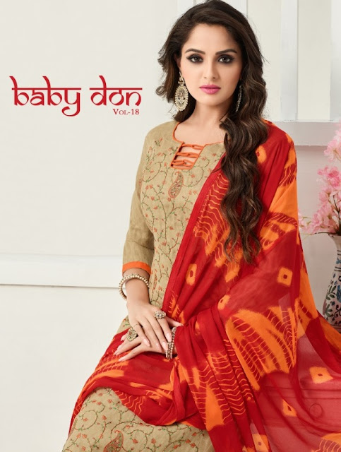 Ravi Creation baby don vol 18 cotton Churidar dress material