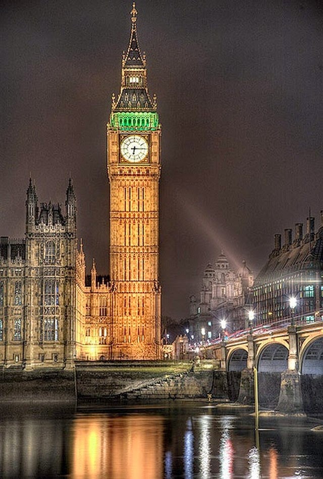 big ben illuminated at night