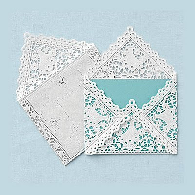These DIY Lace Envelope Doilies are a great way to dress up your shower or