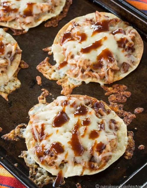BBQ CHICKEN TOSTADAS
