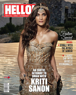 Kriti Sanon absolutely gorgeous on cover of HELLO India magazine October 2017
