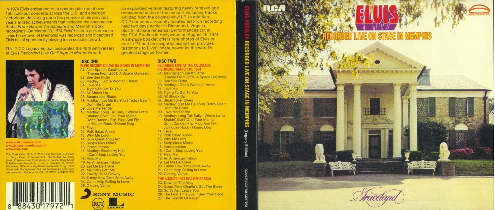 Something for everybody ELVIS RECORDED LIVE ON STAGE IN MEMPHIS [CD. EU. Legacy edition]