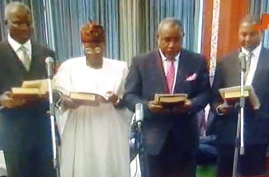 Fashola, Ocholi, Lai Mohammed, Malami take oath of office