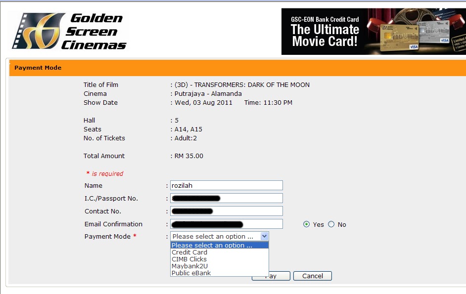  SetiaP DeTik E Payment Ticketing For GSC