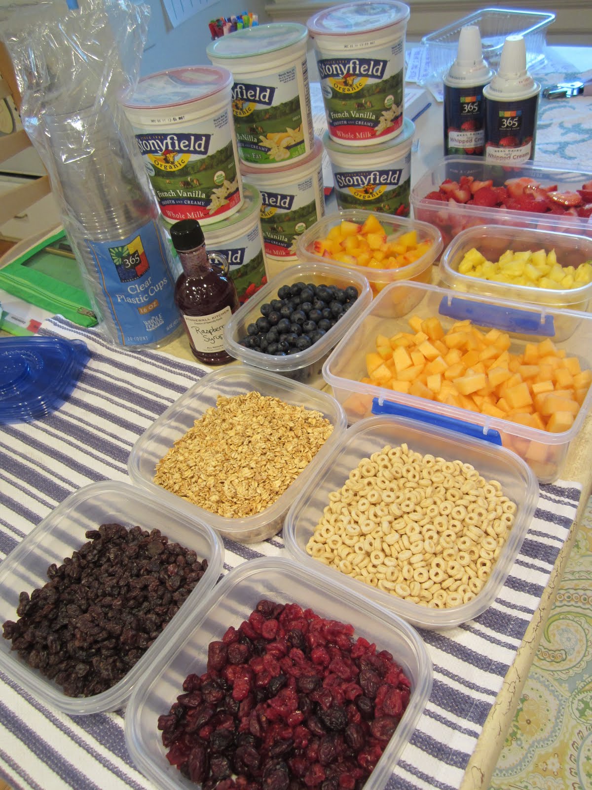 The Full Plate Blog special class snack makeyourown yogurt parfait bar
