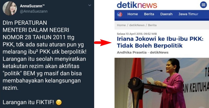 Warganet Pertanyakan Pidato Iriana Jokowi ke Ibu-ibu PKK: Tidak Boleh