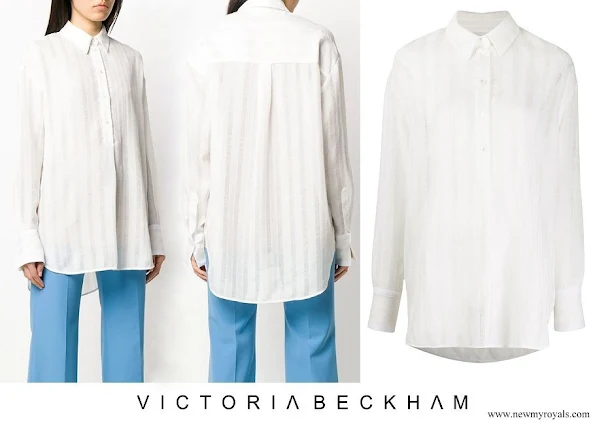 Meghan Markle wore Victoria Beckham oversized long sleeve shirt