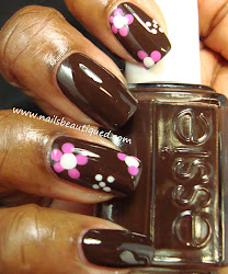 nails nail fall brown dark acrylic blouse busy challenge pink pretty week dotting paints matches mani skirt tool flowers own