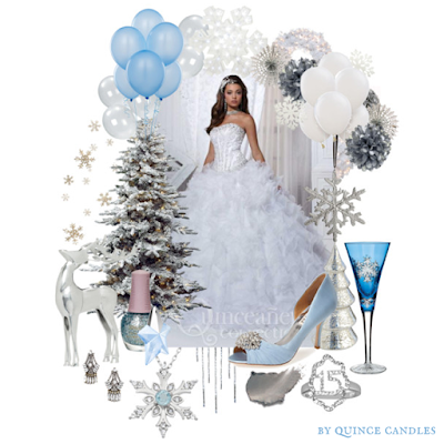 Quince Candles Snow Queen Winter Wonderland Sweet Fifteen Theme