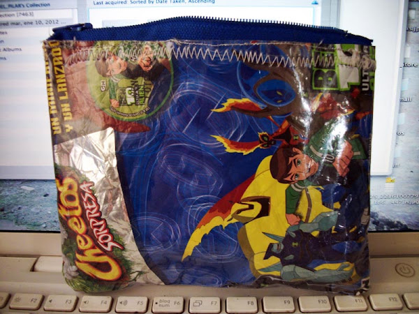  Cartuchera para lápices, con paquetes de papas fritas