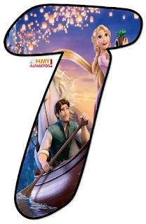 Abecedario de Flynn y Rapunzel en Barca. Flynn and Rapunzel Alphabet.