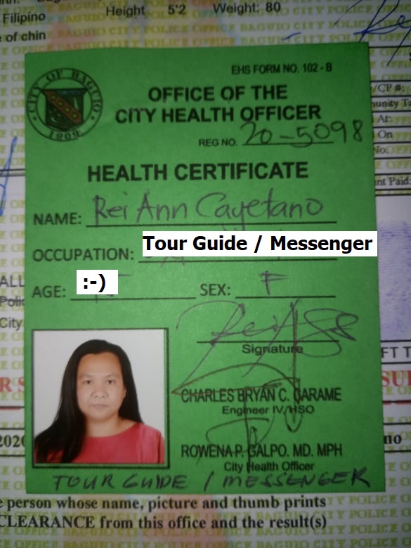 Baguio OCHO Health Green Card