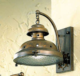 lampara marinera, aplique de pared colonial, iluminacion de salon