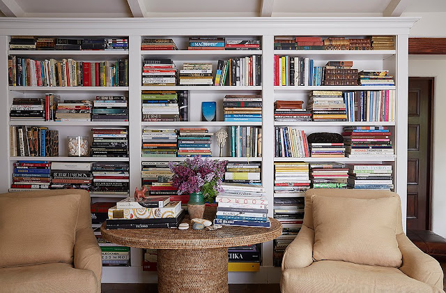 Handcrafted details give Mediterranean home its boho vibe - library 2 BoHoHome.com @bohosusan tumblr.com/blog/bohohome Kendall Conrad home