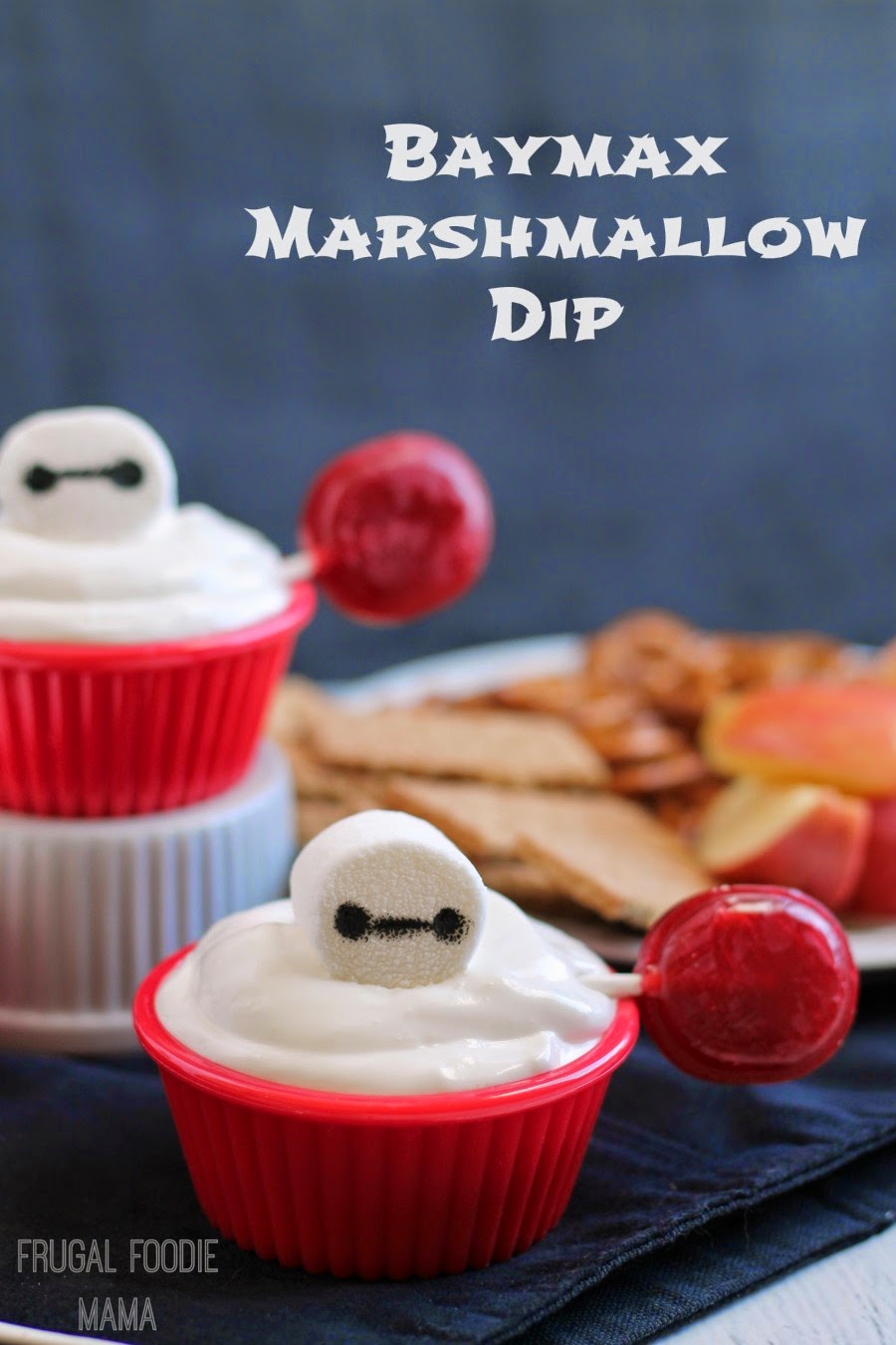 Baymax Marshmallow Dip- the perfect sweet treat for a Big Hero 6 movie night! #BigHero6Release #Ad