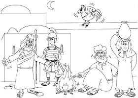 Dibujo para colorear Negación de Pedro