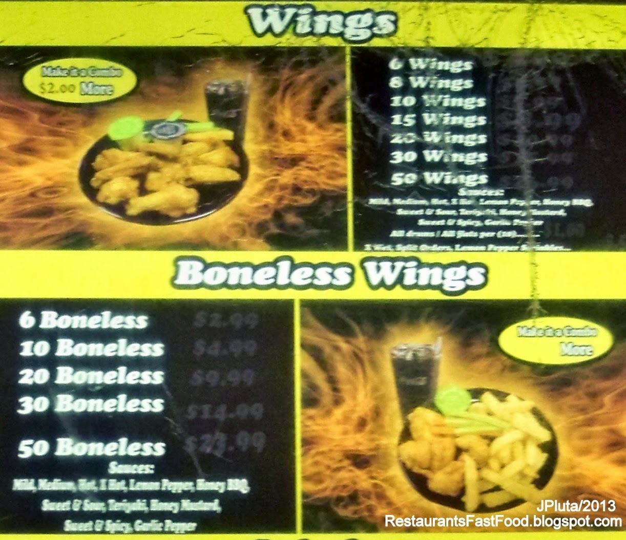 Restaurant Fast Food Menu McDonald's DQ BK Hamburger Pizza Mexican Taco