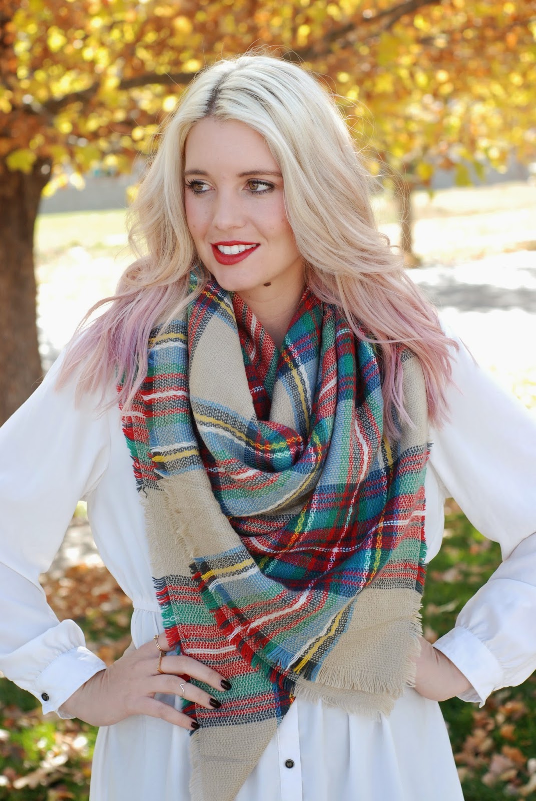 BLANKET SCARF STYLE | The Red Closet Diary