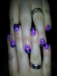 purple nail gel dark simple whole touch painted pretty