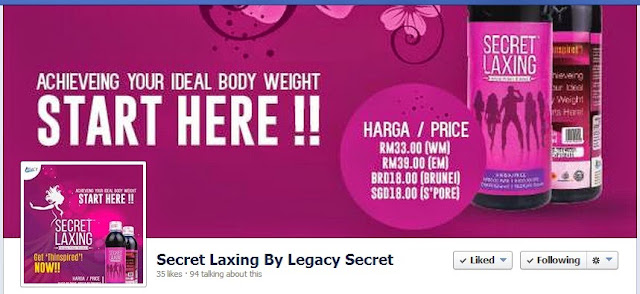 Bakar Lemak Dengan Secret Laxing fanpage secret legacy