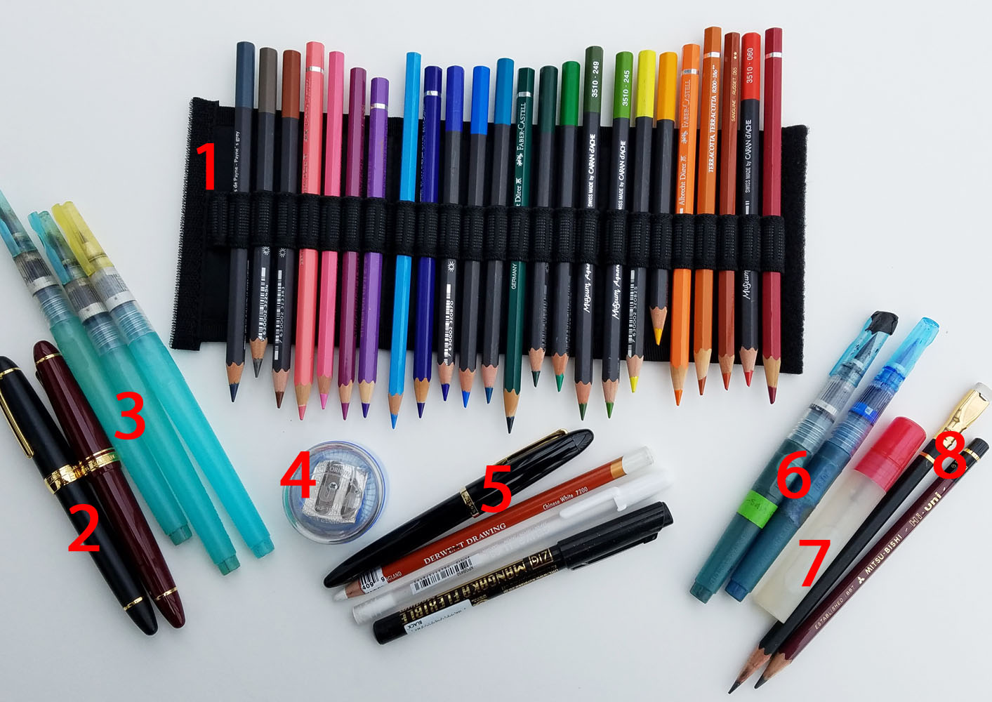 Fueled by Clouds & Coffee: Travel Bag Dump: Colored Pencil Refresh
