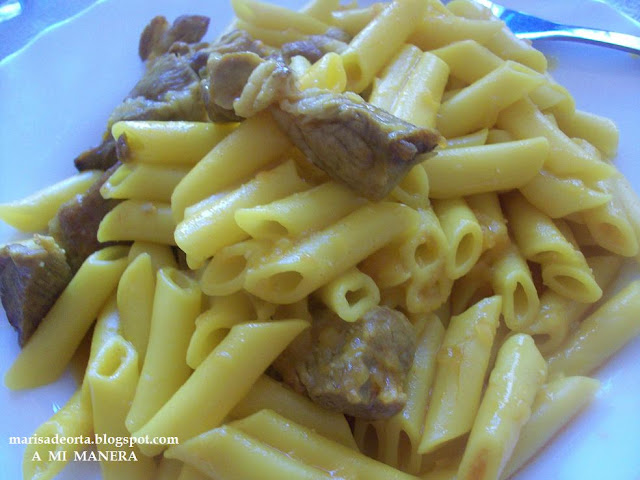 GUISO DE CARNE Y MACARRONES