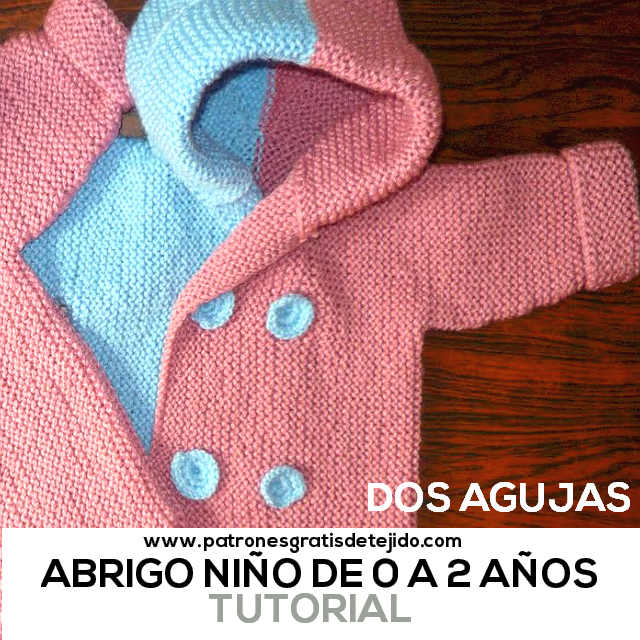 reducir Museo Aire acondicionado Abrigo con capucha para bebé de 0 a 2 años / Video Tutorial Dos Agujas