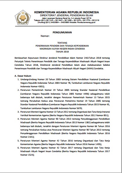 Contoh Soal Tes Masuk Man Insan Cendekia Jambi Contoh Soal