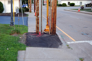 one of the problem light poles on West Central St. one of the problem light poles on West Central St.