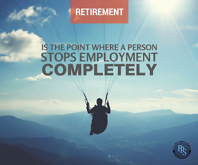 Man In Parachute: FPS Insurance Retirement Definition "Retirement is a point where a person stops employment completely."