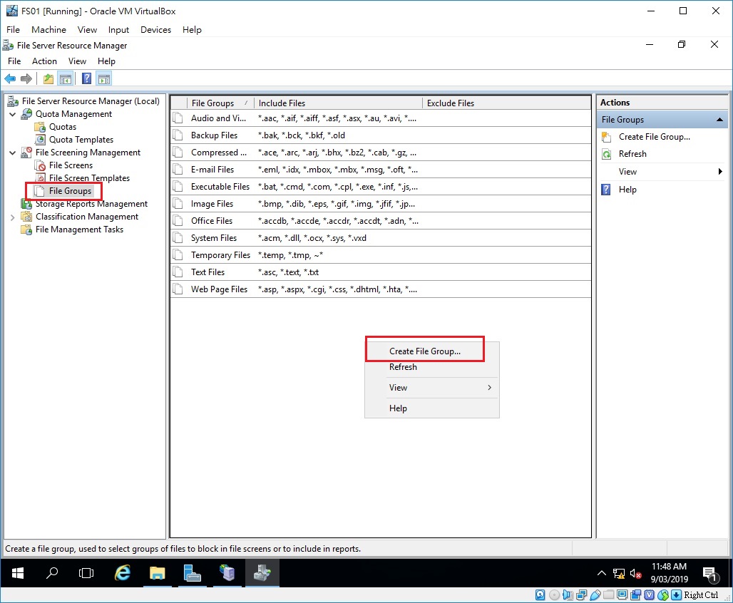 JamesPCSchool FSRM Chapter 4 File Screening