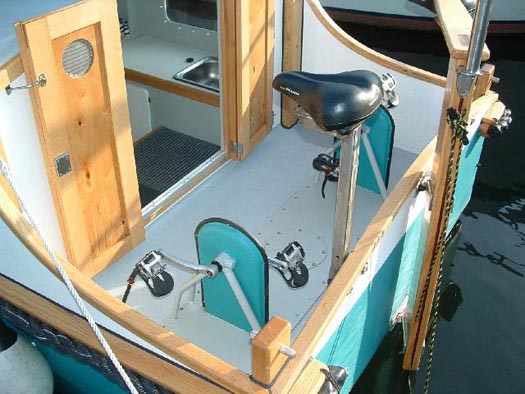 squeaky chic: pedal-powered boat