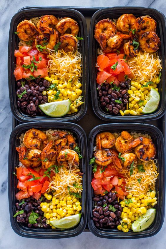 Homemade Shrimp Taco Meal Prep Bowls - www.uniquegiftstips.com