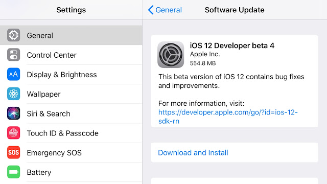 Apple released fourth developer beta of iOS 12 Apple released fourth developer beta of iOS 12