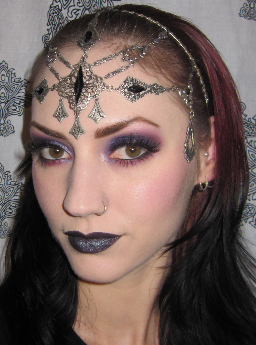 Glitter Is My Crack Plum And Berry Smokey Goth Makeup Look With