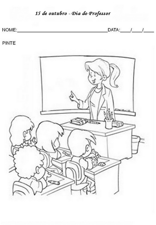 DIA DO PROFESSOR DESENHOS ATIVIDADES EXERCÍCIOS