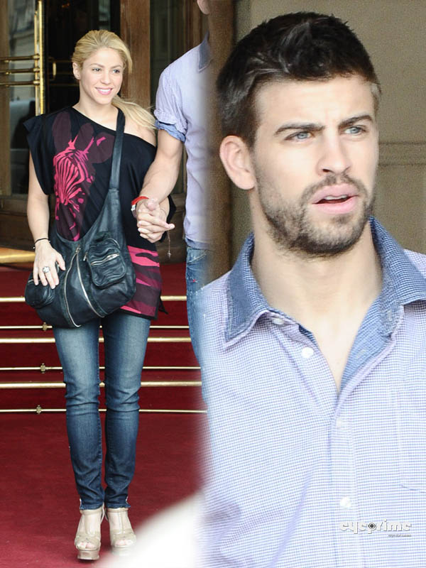 Shakira-Argentina: Shakira y su novio dejando el hotel Ritz, hoy en