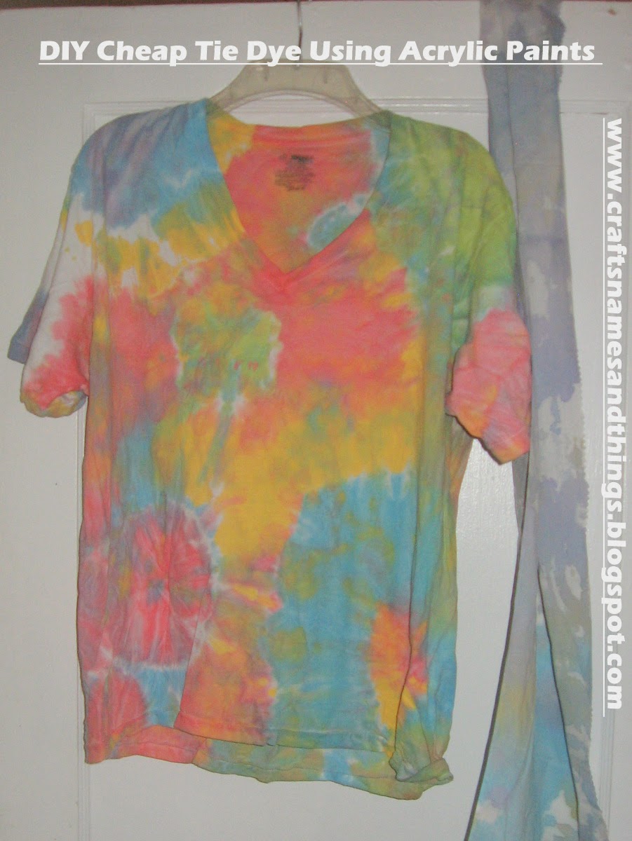 Crafts, Names, And Things!: DIY Cheap Tie Dye Using Acrylic Paints ...