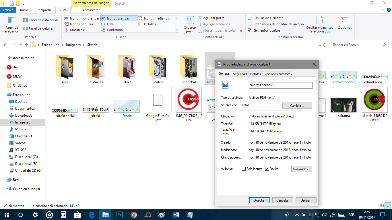 Cómo mostrar Y ocultar Archivos y unidades ocultas en Windows 10