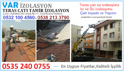 Cati Izolasyon Firmalari 0535 Istanbul Cati Izolasyon Fiyatlari 2020