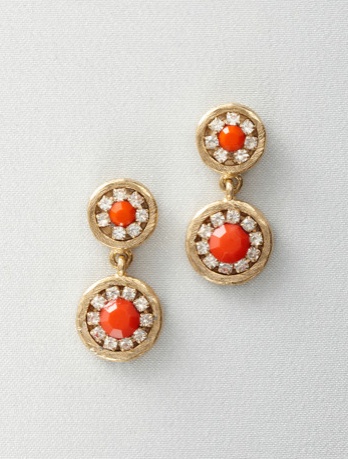 j crew coral earrings