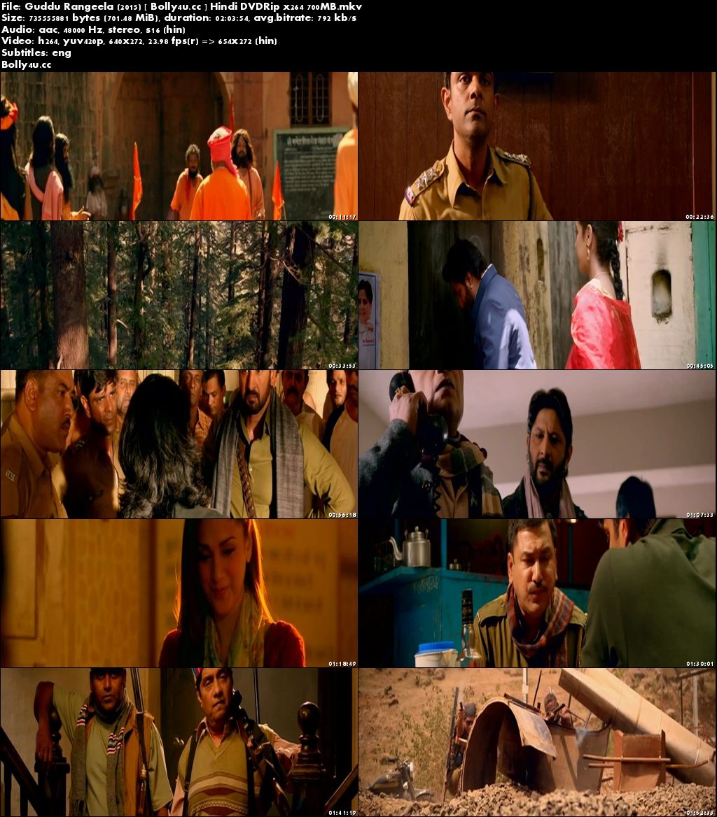 Guddu Rangeela 2015 DVDRip 700MB Full Hindi Movie Download x264