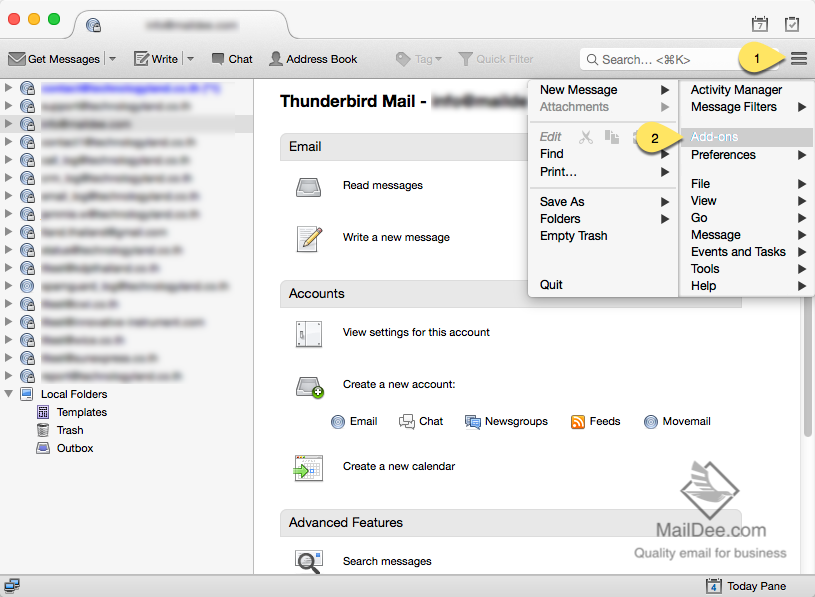 Technology Land Co., Ltd. [Thunderbird] การตั้งค่า Message Alert ใน