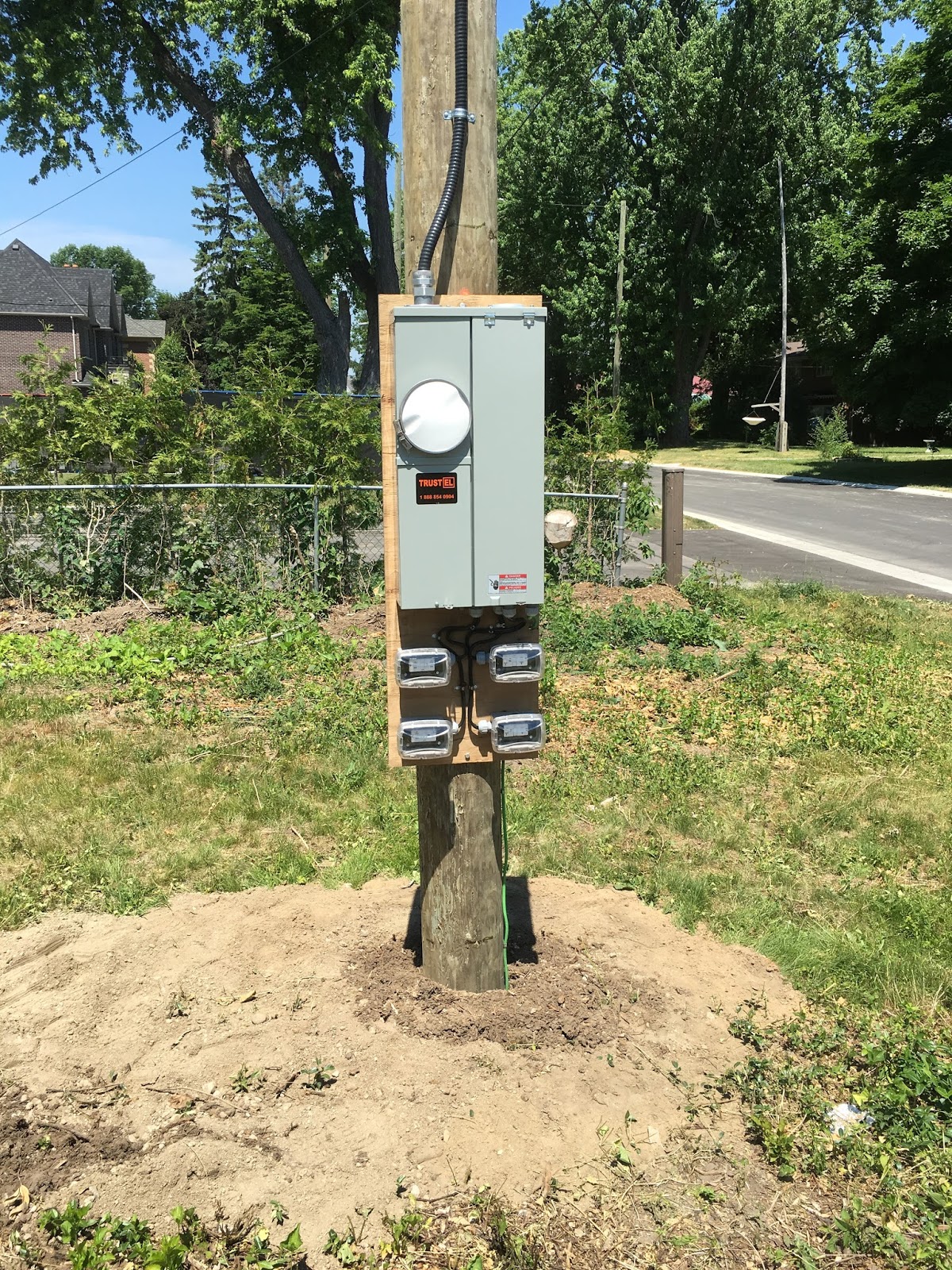 Temporary Power Pole Installation