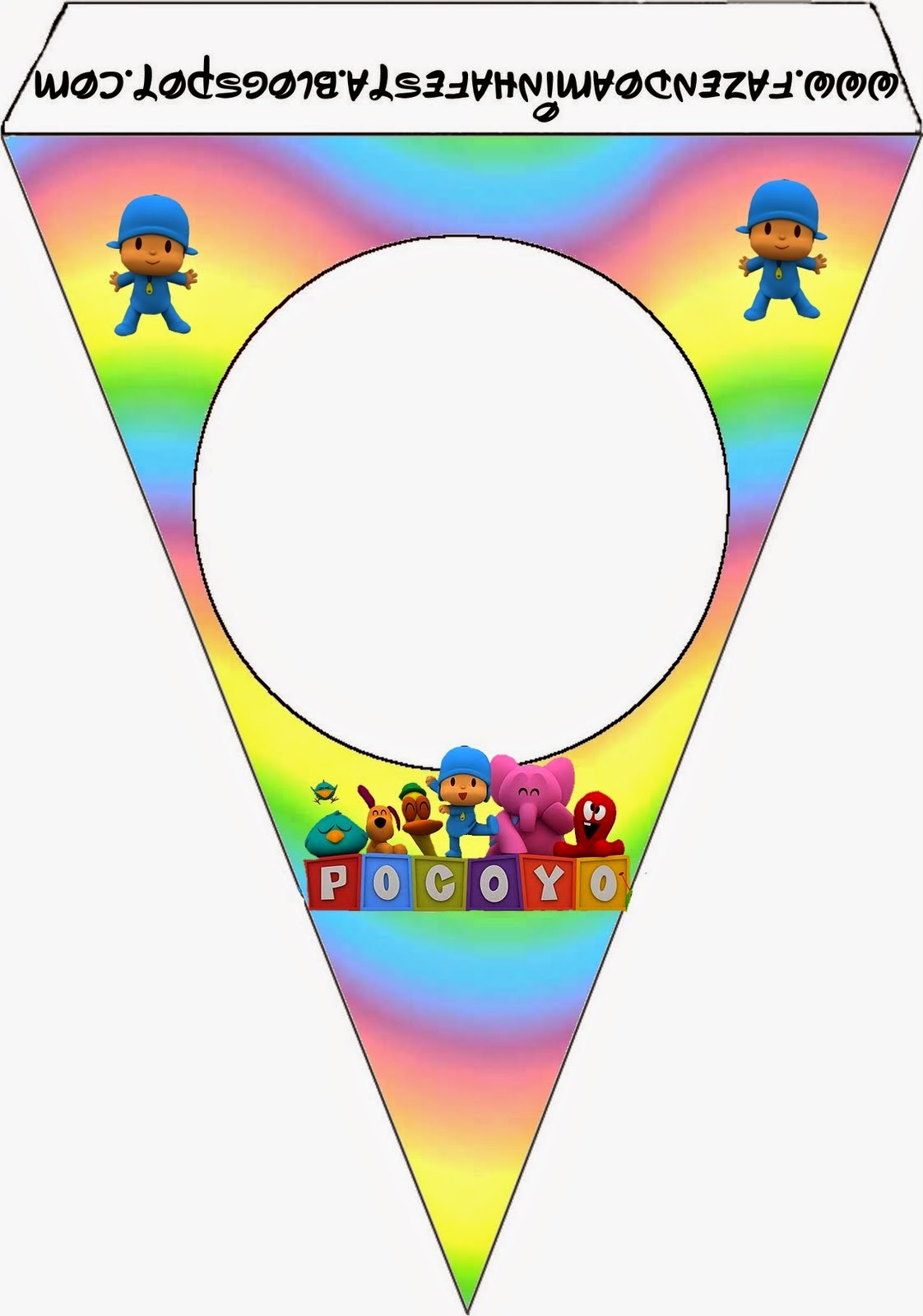Para banderines de Pocoyo.